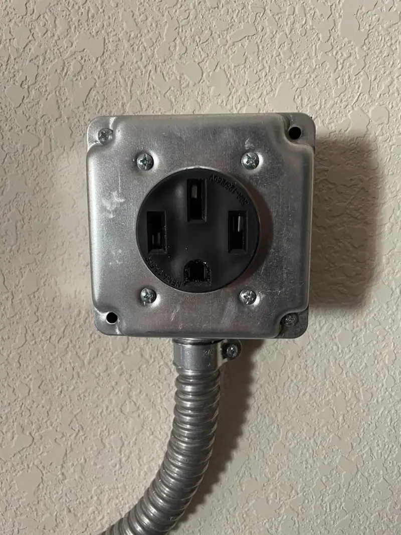 NEMA 14-50 outlet installed for Electrical Panel Upgrade in Iowa